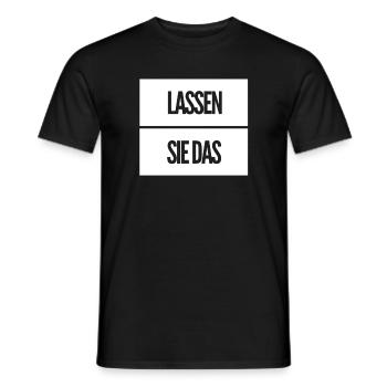 hören sie auf - Männer T-Shirt - Schwarz - Vorne - AI Model Male 178 light (178cm)