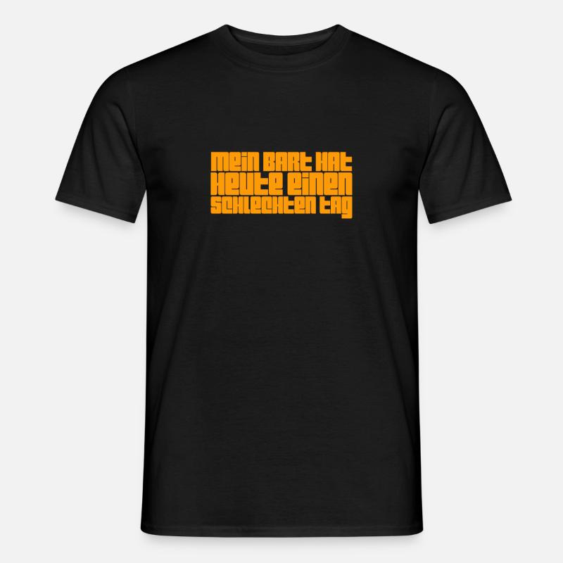 der Bart sitzt nicht - Männer T-Shirt - Schwarz