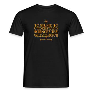Essayez la religion - T-shirt homme - noir - Devant - AI Model Male 178 light (178cm)
