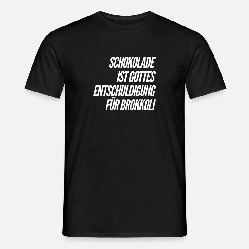 Brokkoli oder Schokolade? - Männer T-Shirt - Schwarz