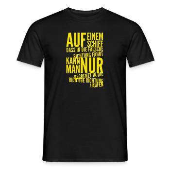 a fundamental decision - Men's T-Shirt - black - Front - AI Model Male 178 light (178cm)