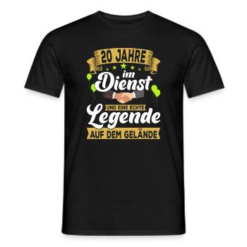 20 Jähriges Dienstjubiläum Firmenjubiläum Geschenk - Männer T-Shirt - Schwarz - Vorne - AI Model Male 178 light (178cm)