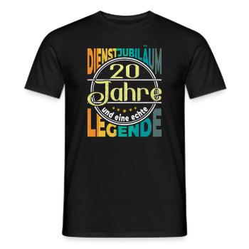 20 Jähriges Dienstjubiläum Firmenjubiläum Geschenk - Männer T-Shirt - Schwarz - Vorne - AI Model Male 178 light (178cm)