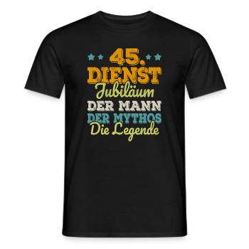 45th Anniversary Company Anniversary Gift - Men's T-Shirt - black - Front - AI Model Male 178 light (178cm)
