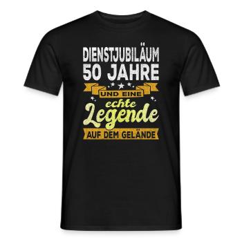 50th Anniversary Company Anniversary Gift - Men's T-Shirt - black - Front - AI Model Male 178 light (178cm)