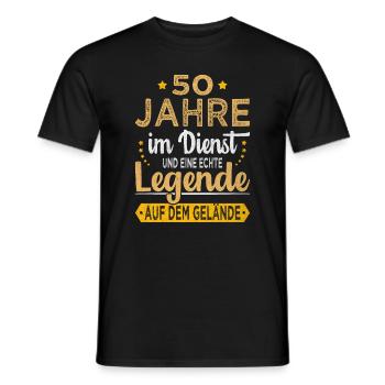 50th Anniversary Company Anniversary Gift - Men's T-Shirt - black - Front - AI Model Male 178 light (178cm)