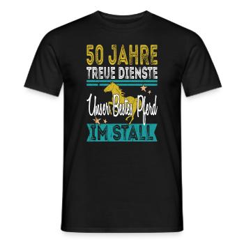 50th Anniversary Company Anniversary Gift - Men's T-Shirt - black - Front - AI Model Male 178 light (178cm)