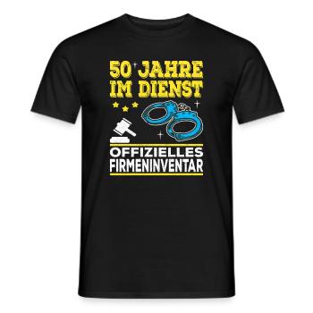 50th Anniversary Company Anniversary Gift - Men's T-Shirt - black - Front - AI Model Male 178 light (178cm)
