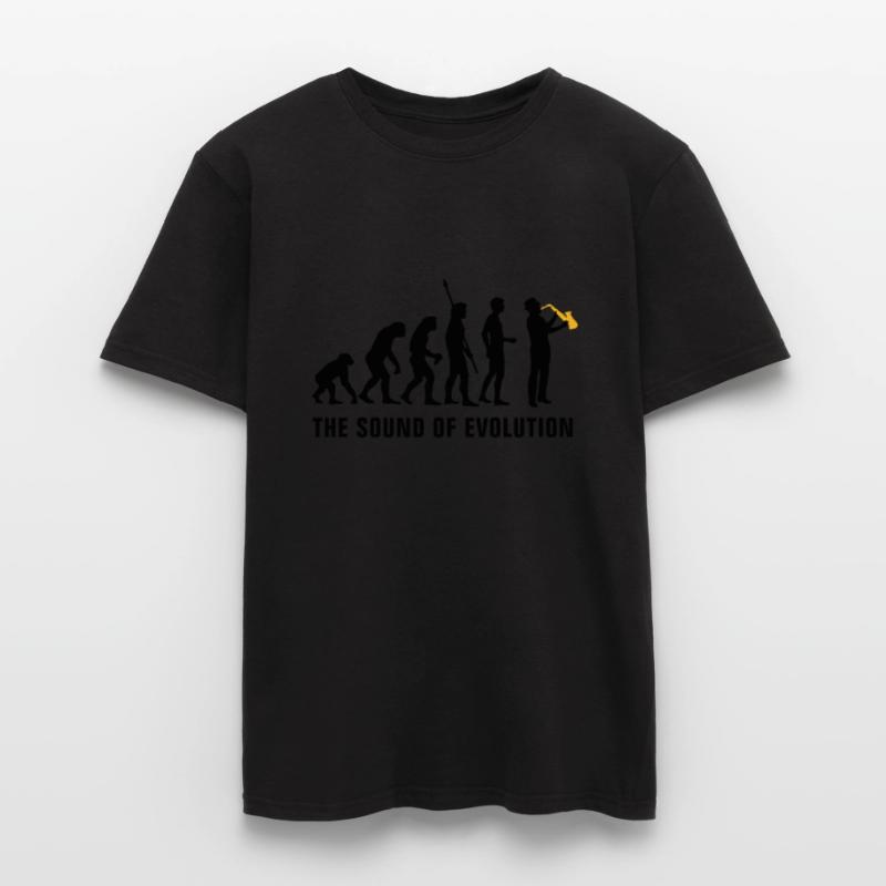 evolution_saxophon_b_2c Men's T-shirt