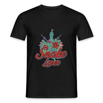 Idée cadeau cadeau serpent - T-shirt homme - noir - Devant - AI Model Male 178 light (178cm)