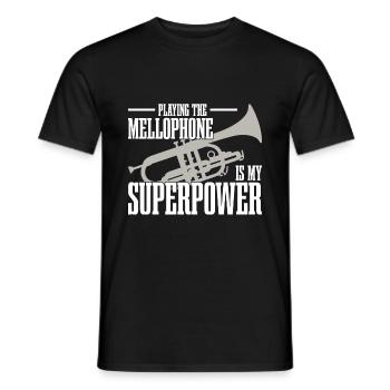 Mellophon - Männer T-Shirt - Schwarz - Vorne - AI Model Male 178 light (178cm)