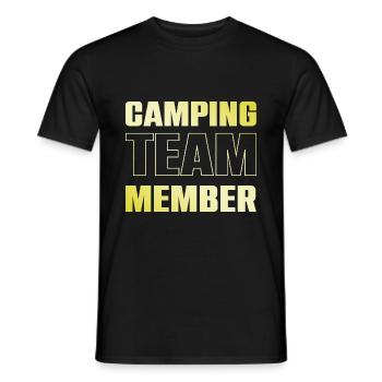 Camping Team - Männer T-Shirt - Schwarz - Vorne - AI Model Male 178 light (178cm)
