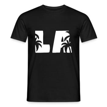 LA Palms Los Angeles - Men's T-Shirt - black - Front - AI Model Male 178 light (178cm)
