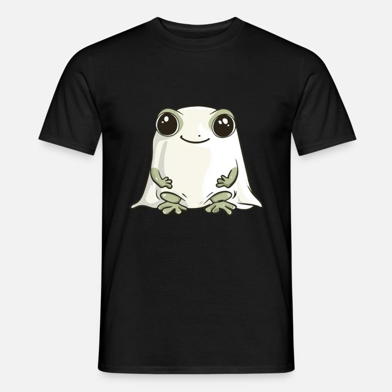 Frosch Halloween Comic Geist - Männer T-Shirt - Schwarz