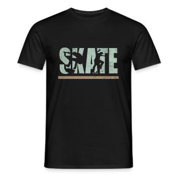 Skate Skater Skaten Skating Skateboard Boarding - Männer T-Shirt - Schwarz - Vorne - AI Model Male 178 light (178cm)