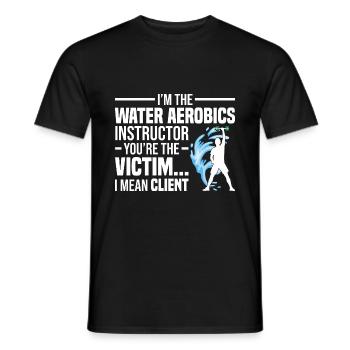 Wassergymnastik Geschenke | Water Aerobics Sport - Männer T-Shirt - Schwarz - Vorne - AI Model Male 178 light (178cm)