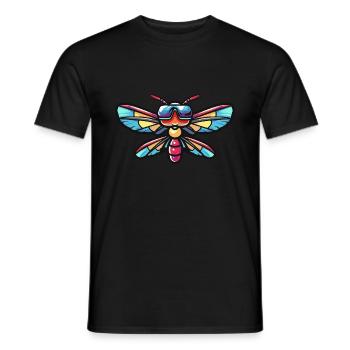 Libelle Cool Tier - Männer T-Shirt - Schwarz - Vorne - AI Model Male 178 light (178cm)