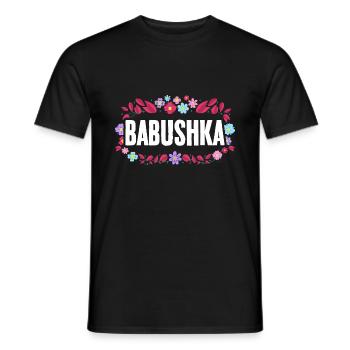 Awesome Babushka Russian Grandma For A Rossiya - Männer T-Shirt - Schwarz - Vorne - AI Model Male 178 light (178cm)