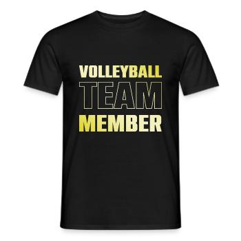 Équipe de volley-ball - T-shirt homme - noir - Devant - AI Model Male 178 light (178cm)