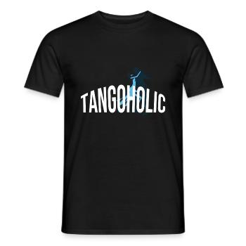 Tangoholic Tango Tanzen Kleid Tanzschuhe Tänzer - Männer T-Shirt - Schwarz - Vorne - AI Model Male 178 light (178cm)