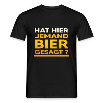 Beer Bierologe Men's Day - Men's T-Shirt - black - Front - AI Model Male 178 light (178cm)