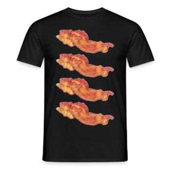 Bacon Bacon Bacon - Men's T-Shirt - black - Front - AI Model Male 178 light (178cm)