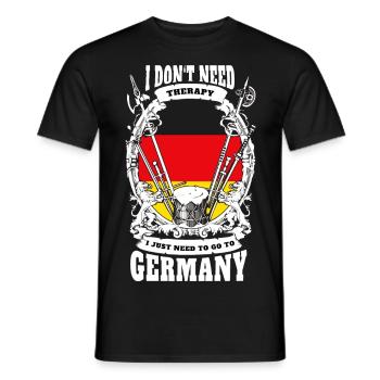 Drapeau de l'Allemagne maison Heimatliebe cadeau - T-shirt homme - noir - Devant - AI Model Male 178 light (178cm)