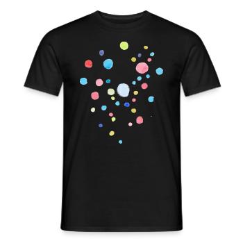 Punkte / Pastell / Konfetti - Männer T-Shirt - Schwarz - Vorne - AI Model Male 178 light (178cm)