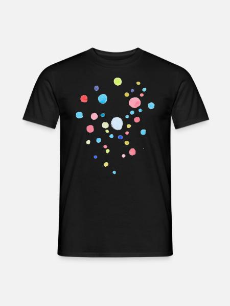 Points / Pastel / Confettis - T-shirt homme - noir