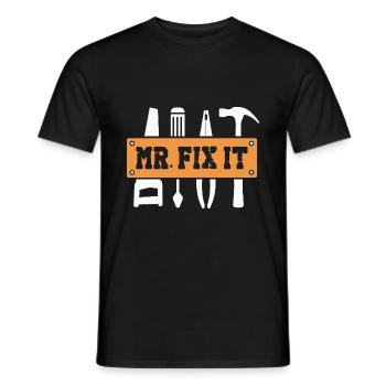 Mister Fix it er kann alles reparieren, Handwerker - Männer T-Shirt - Schwarz - Vorne - AI Model Male 178 light (178cm)