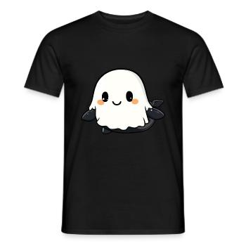 Whale Halloween Comic Ghost - Men's T-Shirt - black - Front - AI Model Male 178 light (178cm)