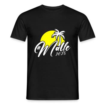 Malle 2025 Palmier - T-shirt homme - noir - Devant - AI Model Male 178 light (178cm)