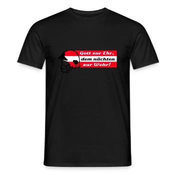 Gott zu Ehr, dem nächsten zur Wehr! Feuerwehr ONE - Männer T-Shirt - Schwarz - Vorne - AI Model Male 178 light (178cm)