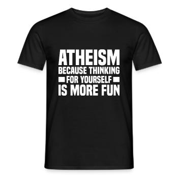 Atheismus Skeptiker Atheisten Atheist Wissenschaft - Männer T-Shirt - Schwarz - Vorne - AI Model Male 178 light (178cm)