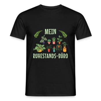 Mein Ruhestands-Büro - Männer T-Shirt - Schwarz - Vorne - AI Model Male 178 light (178cm)