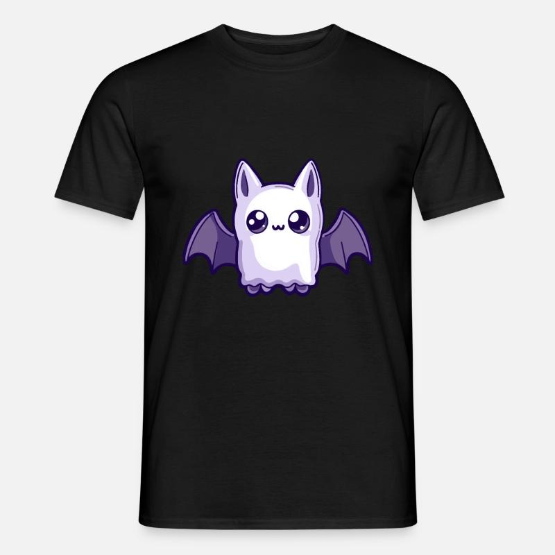 Bat Halloween Comic Ghost - Men's T-Shirt - black