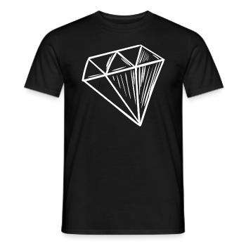 Diamond white - Men's T-Shirt - black - Front - AI Model Male 178 light (178cm)