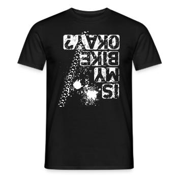 Is my bike okay? - Men's T-Shirt - black - Front - AI Model Male 178 light (178cm)