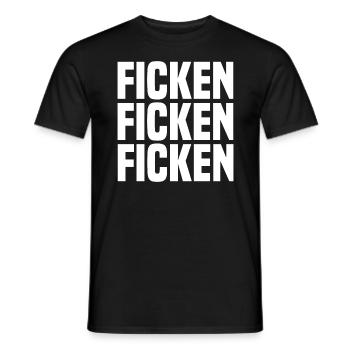 Ficken ficken Ficken white - Männer T-Shirt - Schwarz - Vorne - AI Model Male 178 light (178cm)
