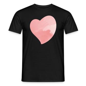 pink heart 1 - Men's T-Shirt - black - Front - AI Model Male 178 light (178cm)