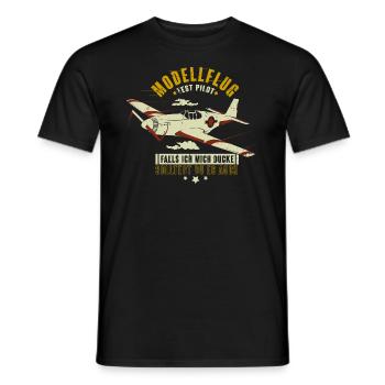 Modellflieger Modellflug RC Flugzeug Test Pilot - Männer T-Shirt - Schwarz - Vorne - AI Model Male 178 light (178cm)