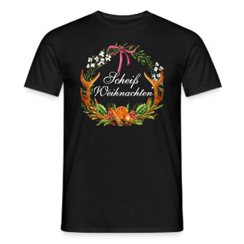 Fuck Christmas Anti Christmas Statement - Men's T-Shirt - black - Front - AI Model Male 178 light (178cm)