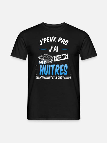 Les huitres m'appellent ostréiculteur cadeau - T-shirt homme - noir