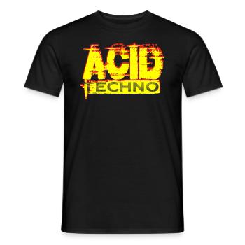 Acid Techno Grunge | Nous aimons la techno acide - T-shirt homme - noir - Devant - AI Model Male 178 light (178cm)
