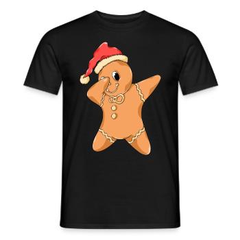 Dab Lebkuchen Gingerbread Weihnachten Xmas Dabbing - Männer T-Shirt - Schwarz - Vorne - AI Model Male 178 light (178cm)