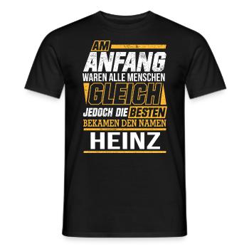 HEINZ - Die Besten - Männer T-Shirt - Schwarz - Vorne - AI Model Male 178 light (178cm)