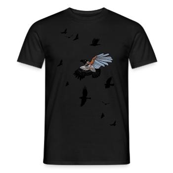 Cyborg Bird - Men's T-Shirt - black - Front - AI Model Male 178 light (178cm)