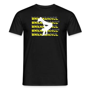 Break dance - Men's T-Shirt - black - Front - AI Model Male 178 light (178cm)