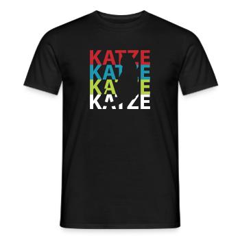 Katze Katzen - Männer T-Shirt - Schwarz - Vorne - AI Model Male 178 light (178cm)