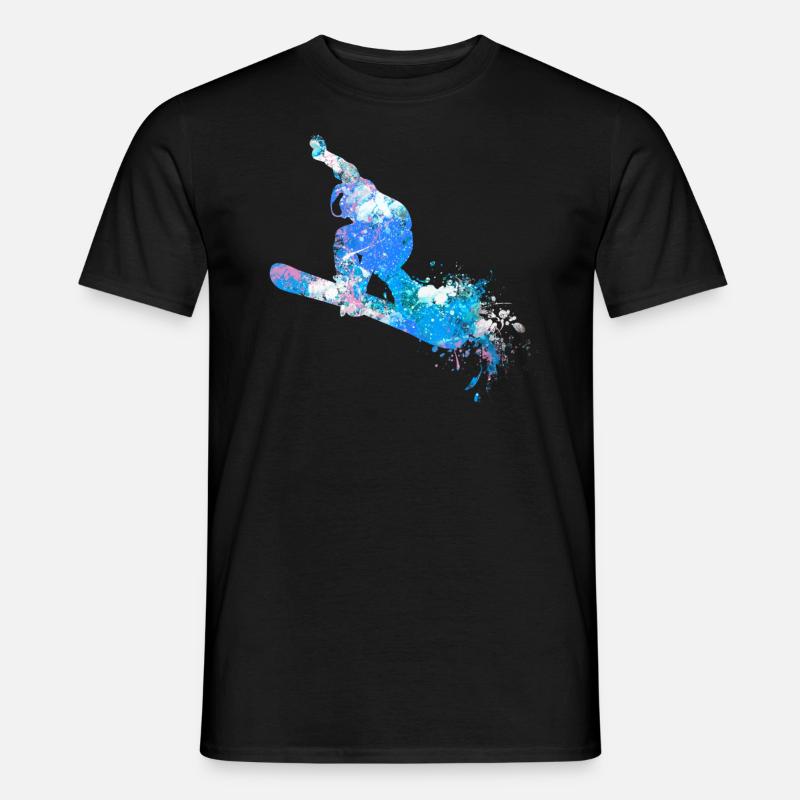 snowboard - Männer T-Shirt - Schwarz